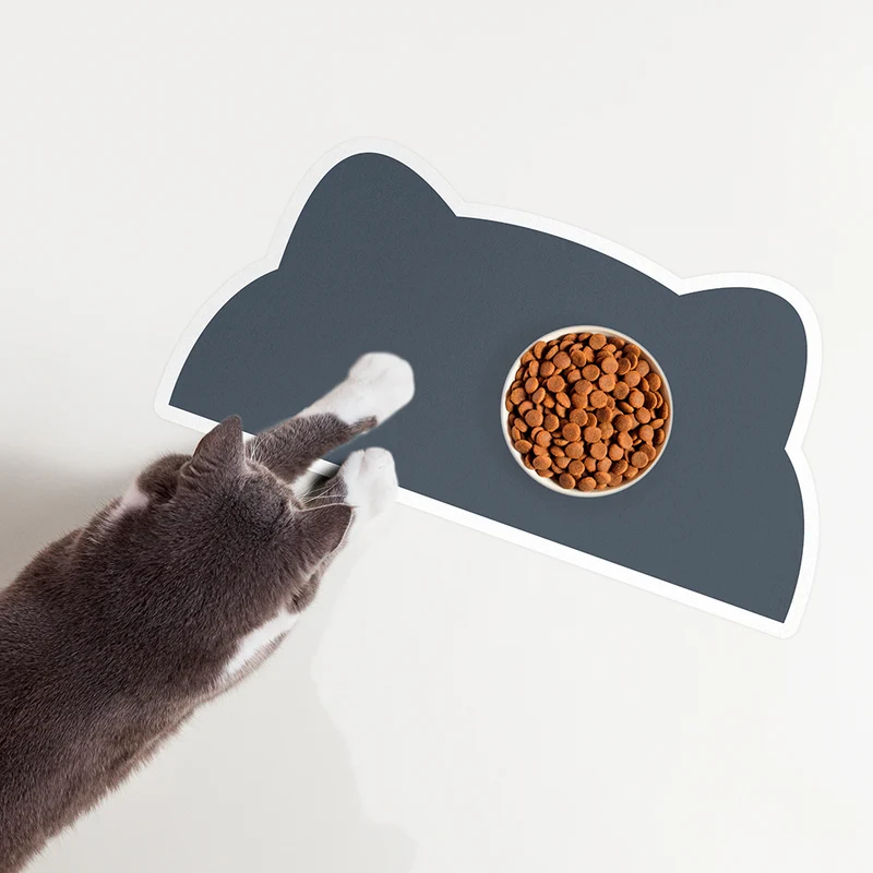 Tappetino per ciotola in vinile per gatti
