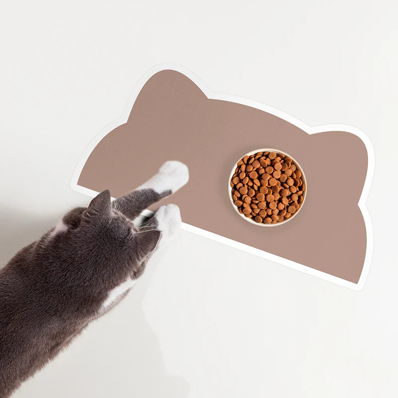 Tappetino per ciotola in vinile per gatti