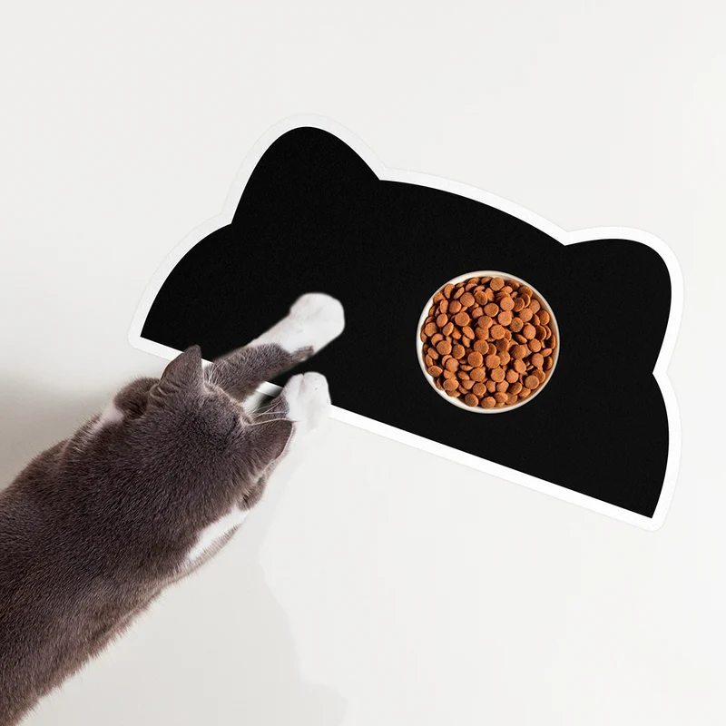 Tappetino per ciotola in vinile per gatti