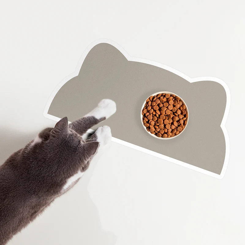 Tappetino per ciotola in vinile per gatti