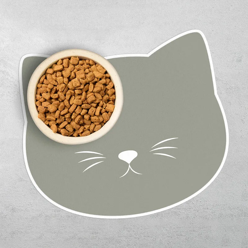 Tappetino per ciotola in vinile per gatti