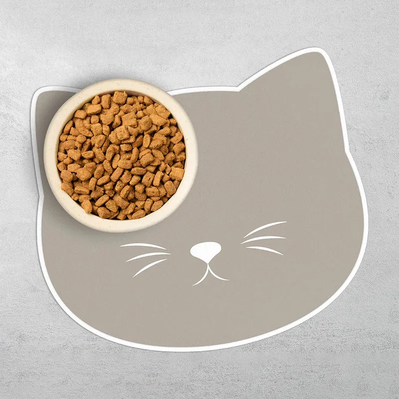 Tappetino per ciotola in vinile per gatti