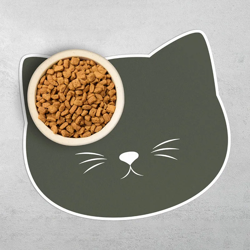 Tappetino per ciotola in vinile per gatti