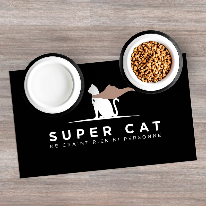 Tappetino per ciotola in vinile Super Cat