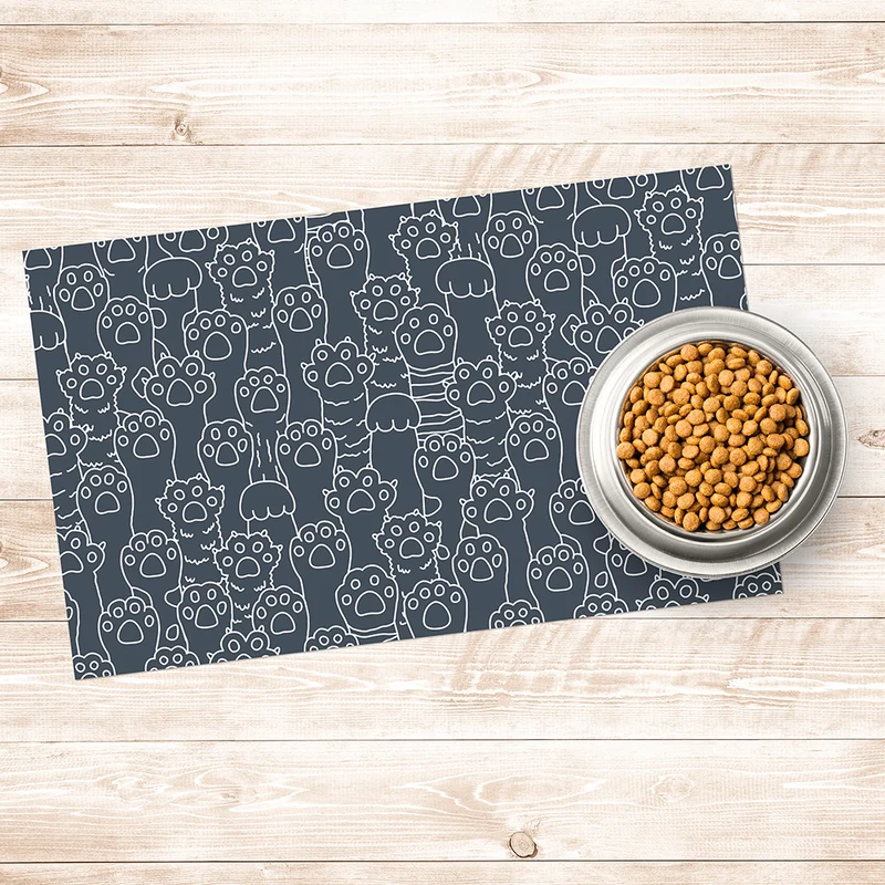 Tappetino per ciotola in vinile Cat Paw