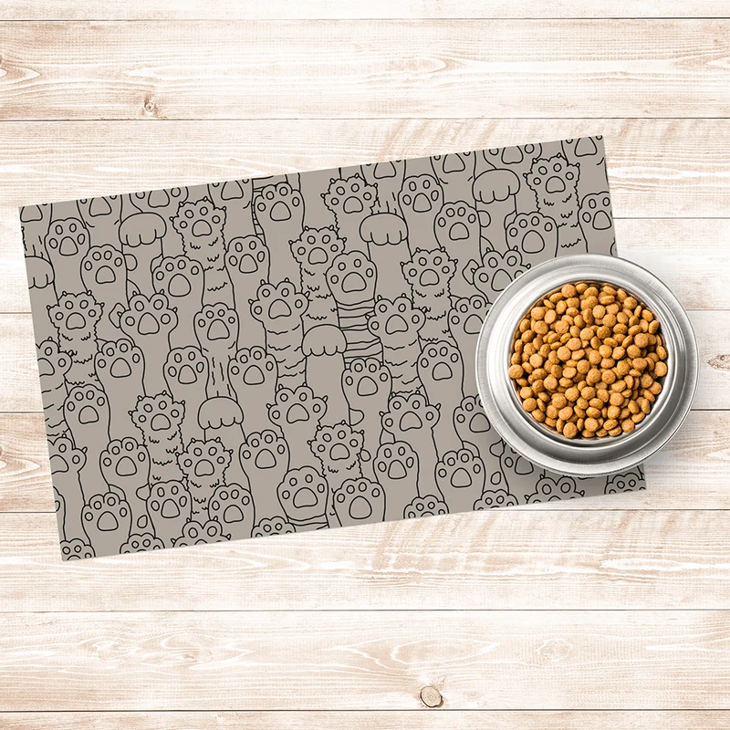 Tappetino per ciotola in vinile Cat Paw