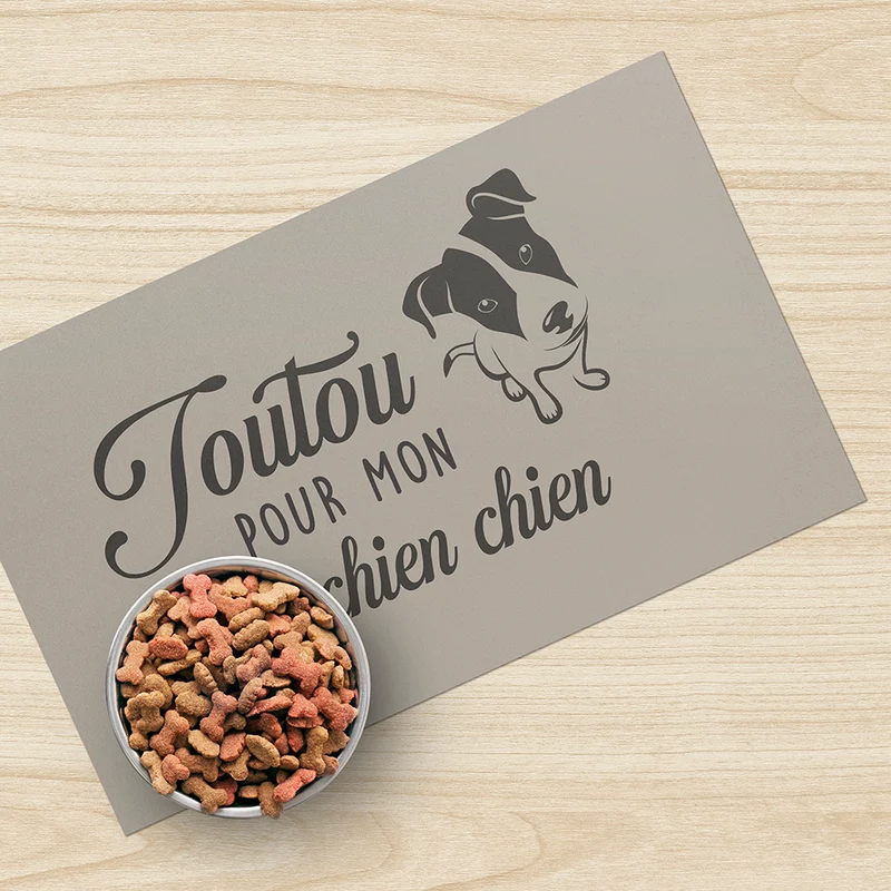 Tappetino per ciotola in vinile Toutou