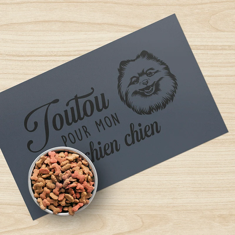 Tappetino per ciotola in vinile Toutou