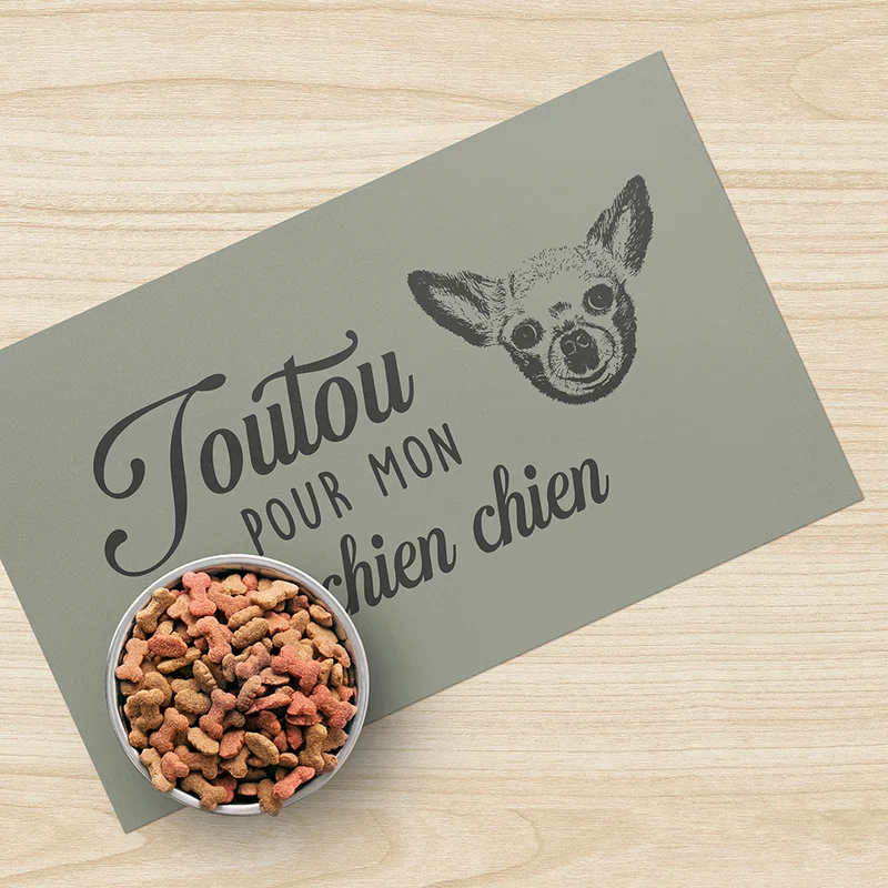 Tappetino per ciotola in vinile Toutou