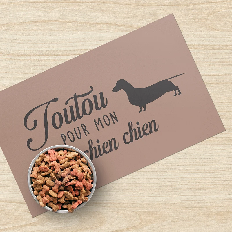Tappetino per ciotola in vinile Toutou