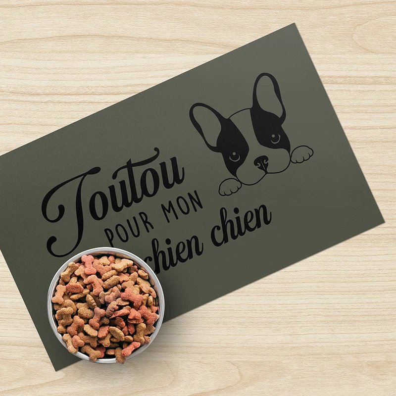Tappetino per ciotola in vinile Toutou