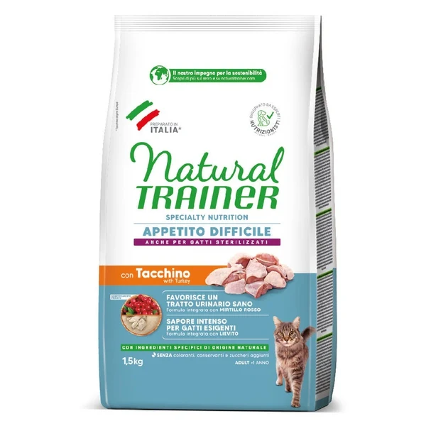 Natural Trainer Gatto Appetito Difficile Adult con Tacchino