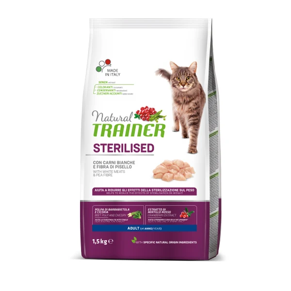 Natural Trainer Gatto Sterilised Adult con Tacchino