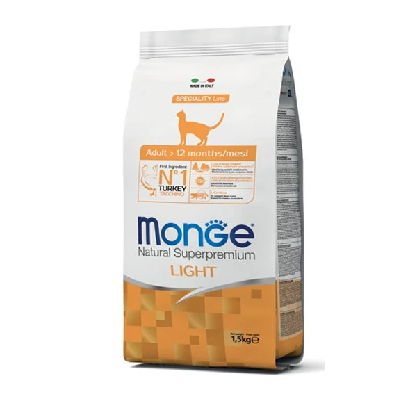 Monge Natural Superpremium Gatto Adult Light Tacchino