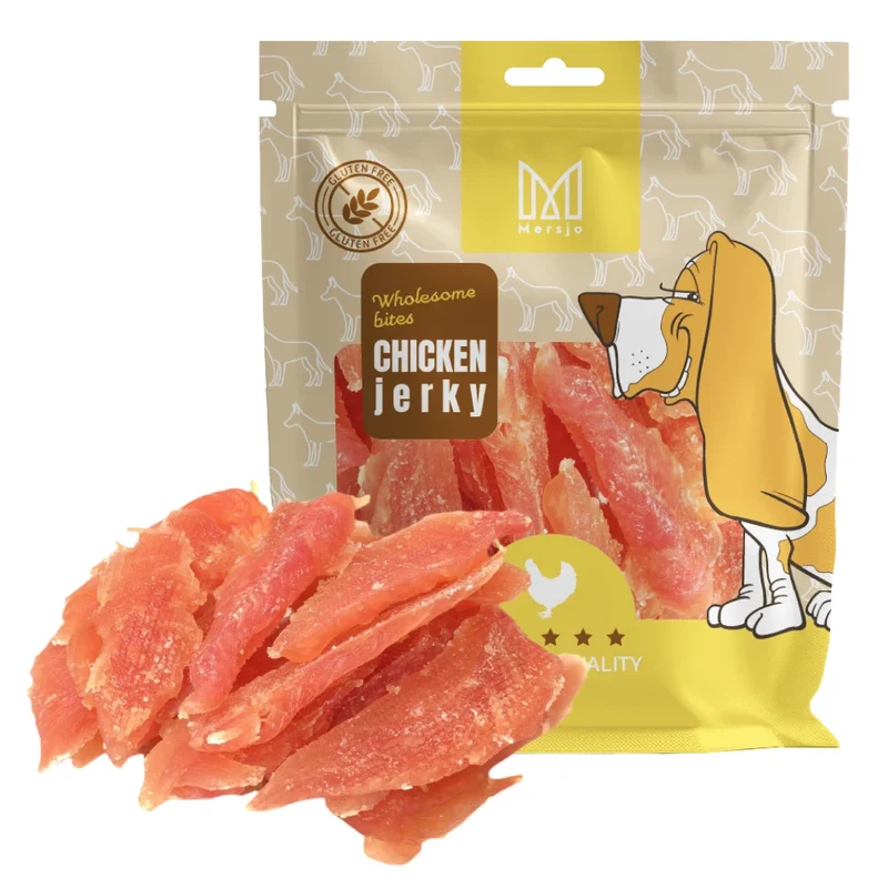 Petto di Pollo Morbido per Cani MERSJO 500 g – Snack con 92% Pollo