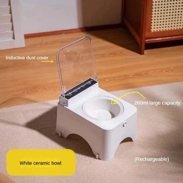 Ciotola Smart Automatica per Gatti con Sensore Infrarossi e Coperchio | Acciaio Inox o Ceramica