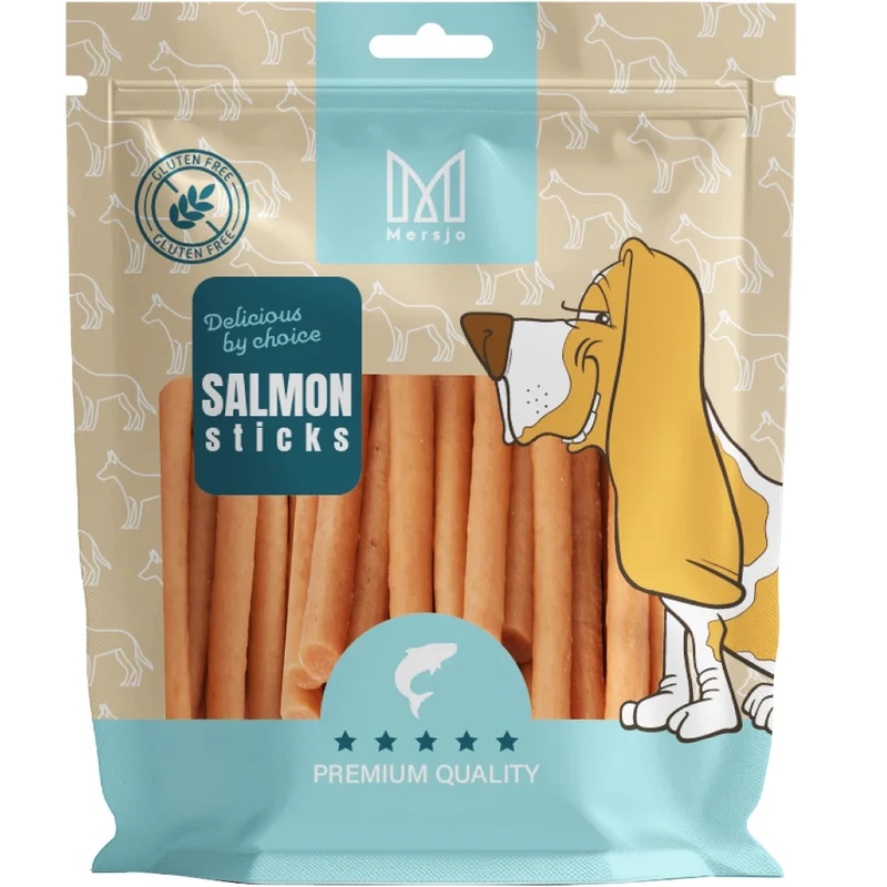 Dog treat-Mersjo salmon kabanosy 500g PREMIUM salmon natural high meat content 85% preservative free