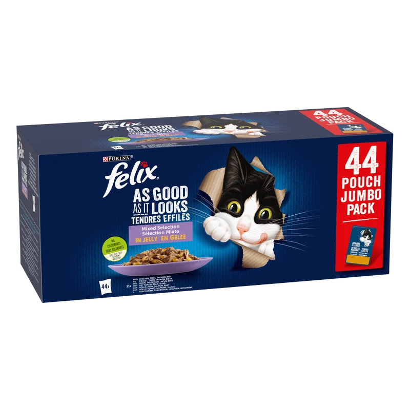 Felix Le Ghiottonerie Cat Adult con Pollo Manzo Salmone e Tonno 44x85 gr
