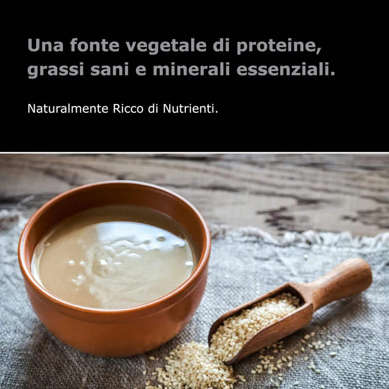 Sunita Crema di Tahini Integrale Biologica - Premium Tahina Crema di Sesamo - Salsa di Tahini Ricca e Cremosa per Hummus e Salse - 680g