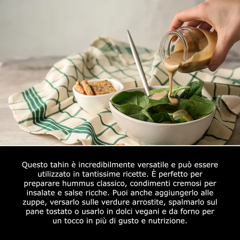 Sunita Crema di Tahini Integrale Biologica - Premium Tahina Crema di Sesamo - Salsa di Tahini Ricca e Cremosa per Hummus e Salse - 680g