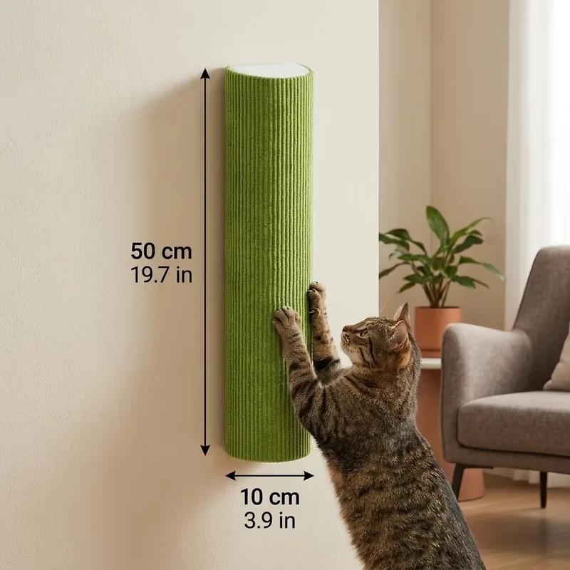 Tiragraffi Adesivo da Parete per Gatti 50×10 cm | Verticale Salvaspazio