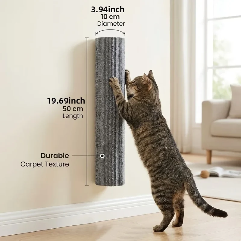 Tiragraffi Adesivo da Parete per Gatti 50×10 cm | Verticale Salvaspazio