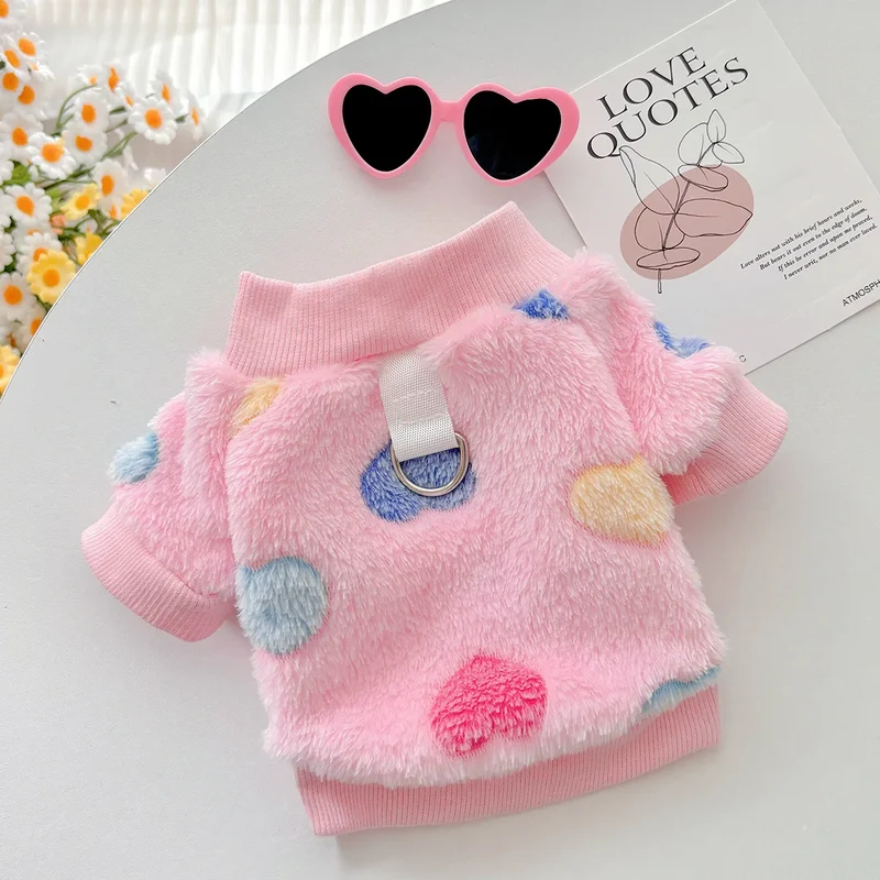 Giacca Invernale Super Morbida per Cani con Stampa Cuori | XS-XL