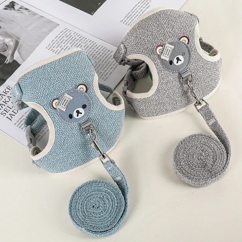 Pettorina a Gilet per Gatti e Cani Piccoli con Guinzaglio 120 cm | S-M