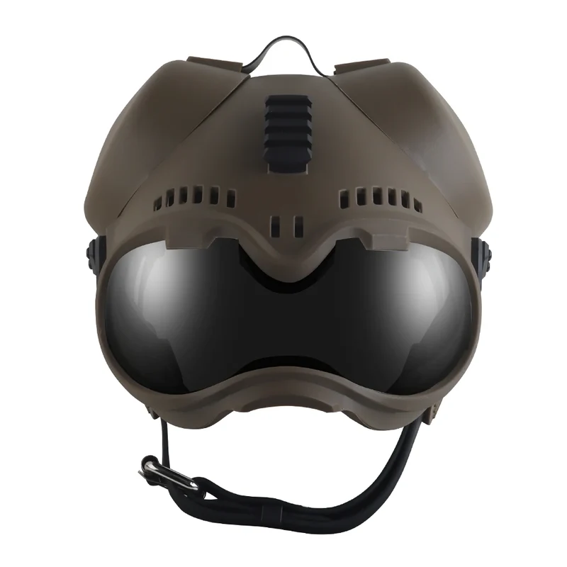 Casco Tattico K9 per Cani da Lavoro con Occhiali Protettivi e Guide Laterali
