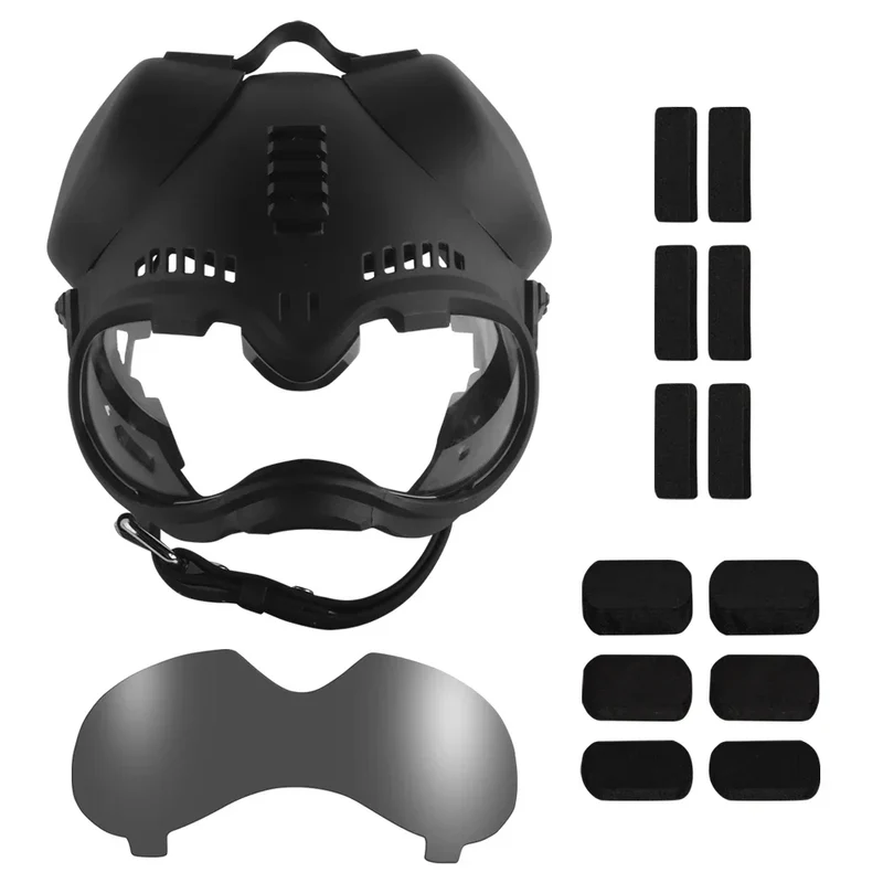 Casco Tattico K9 per Cani da Lavoro con Occhiali Protettivi e Guide Laterali