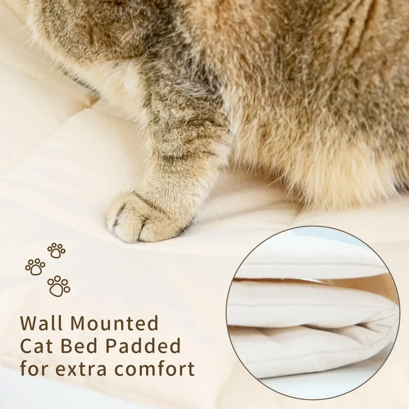 Amaca da Parete per Gatti 53×37 cm | Cuccia Sospesa e Mensola Relax