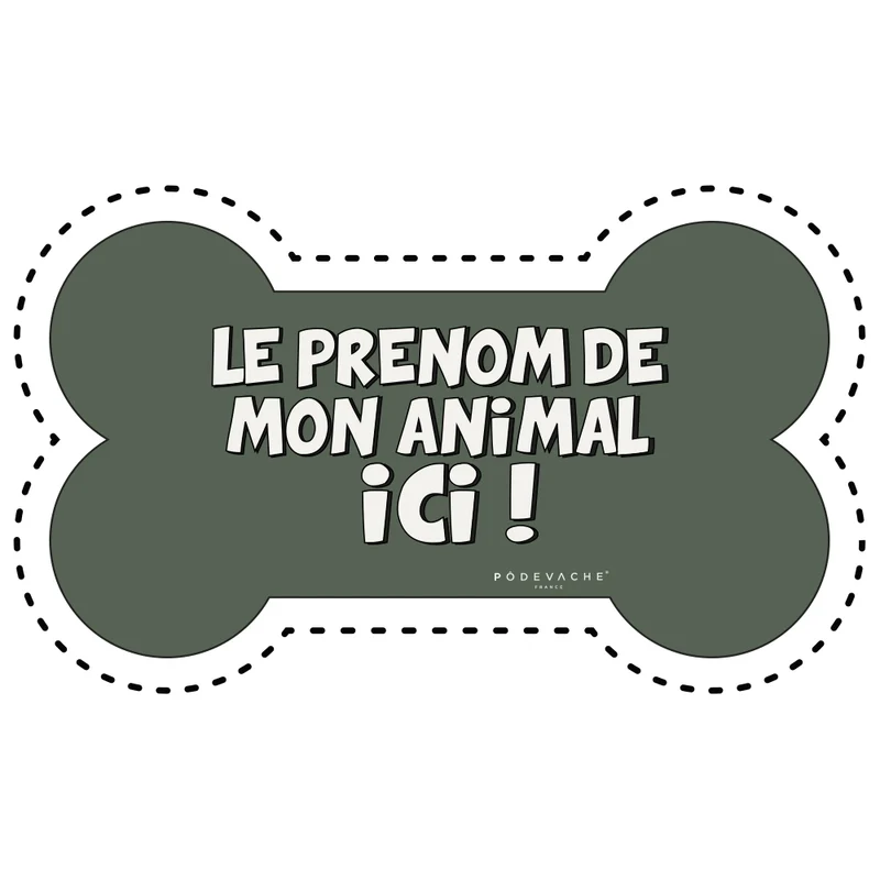 Tappetino per ciotola in vinile personalizzabile Dog L