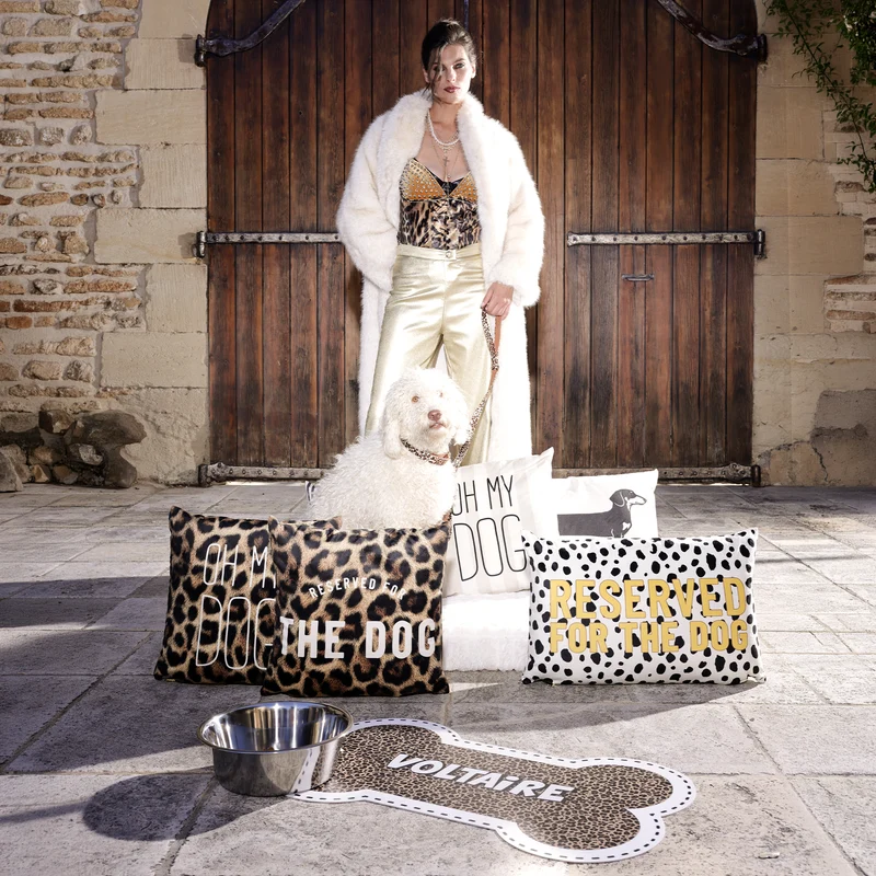 Tappetino per ciotola in vinile personalizzabile Dog L