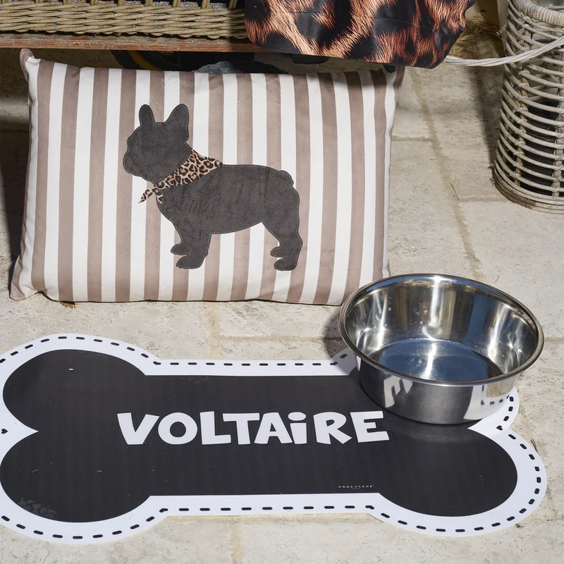 Tappetino per ciotola in vinile personalizzabile Dog L