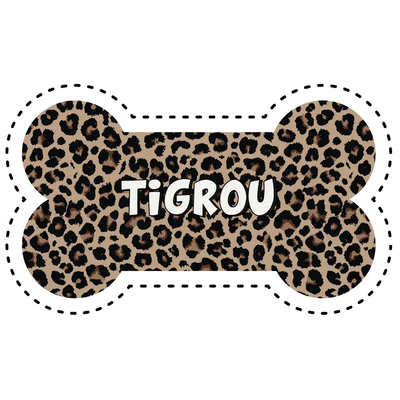 Tappetino per ciotola in vinile personalizzabile Dog L