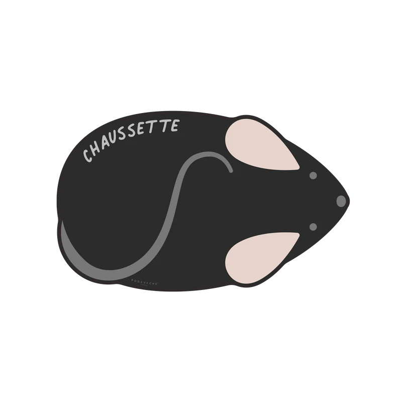 Tappetino per ciotola in vinile personalizzabile con mouse - Nero