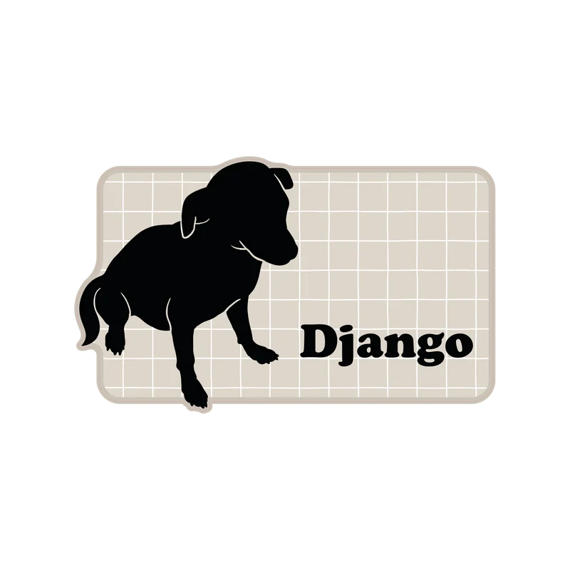 Tappetino per ciotola in vinile personalizzabile Oh My Dog - Beige