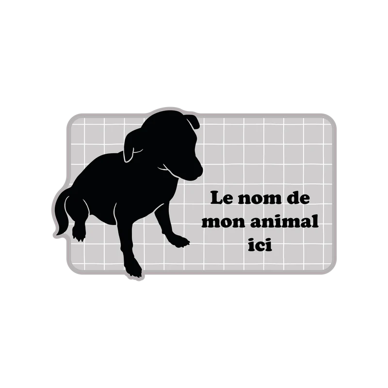Tappetino per ciotola in vinile personalizzabile Oh My Dog - Grigio