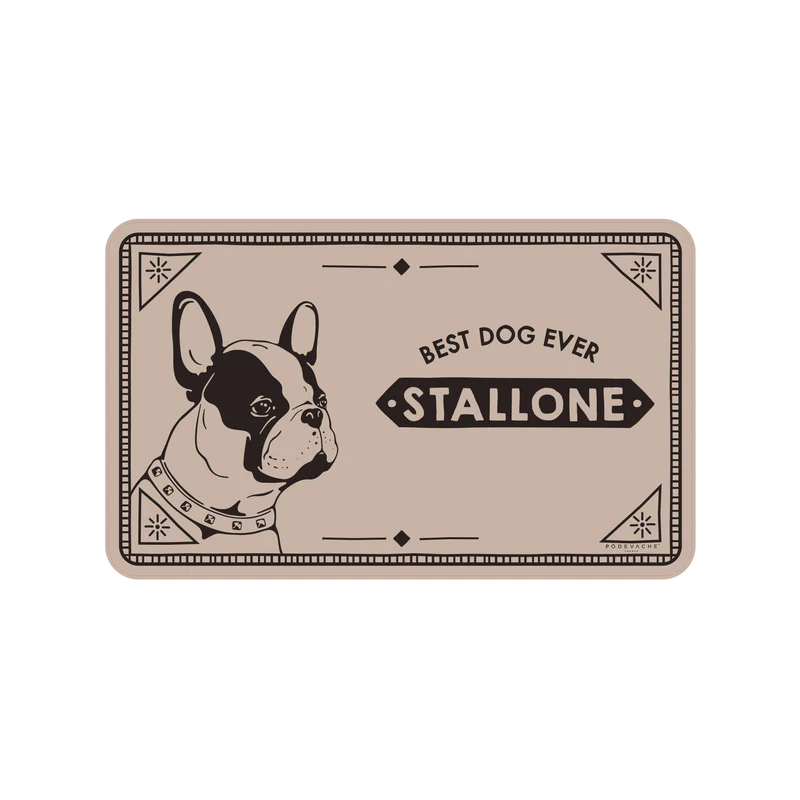 Tappetino per ciotola in vinile personalizzabile Best Dog - Marrone