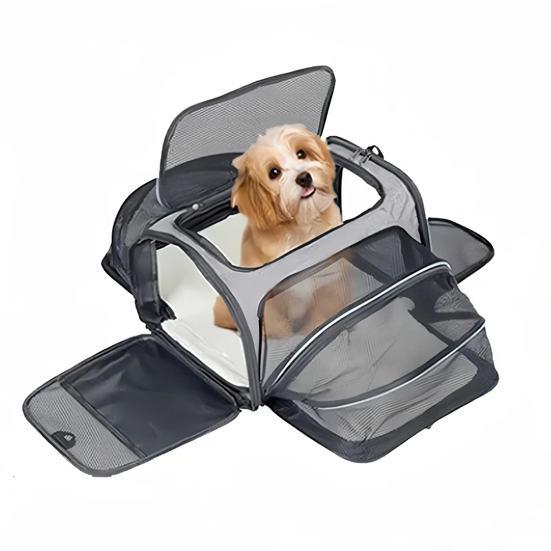 Trasportino Espandibile per Cani Piccoli e Gatti – Borsa Pieghevole Traspirante S/L