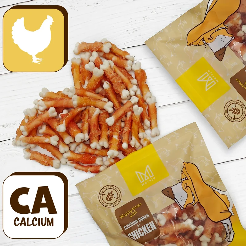 Snack per Cani al Pollo Mersjo 500 g – Cubetti Essiccati con 60% Pollo