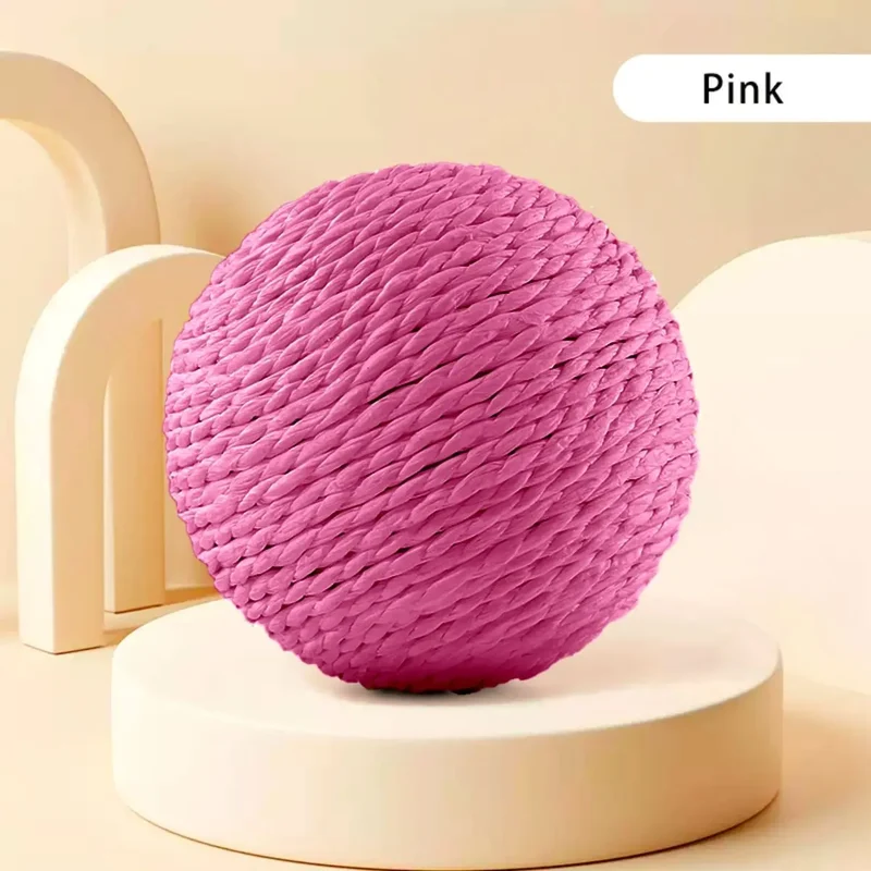 Palla Tiragraffi per Gatti in Sisal 10 cm – Gioco Interattivo da Mordere e Graffiare