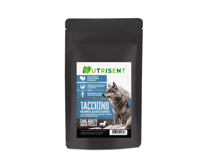 NUTRISENT Cane Adulto Taglia Piccola Cane anziano Tacchino Britannico allevato all’aperto 2KG