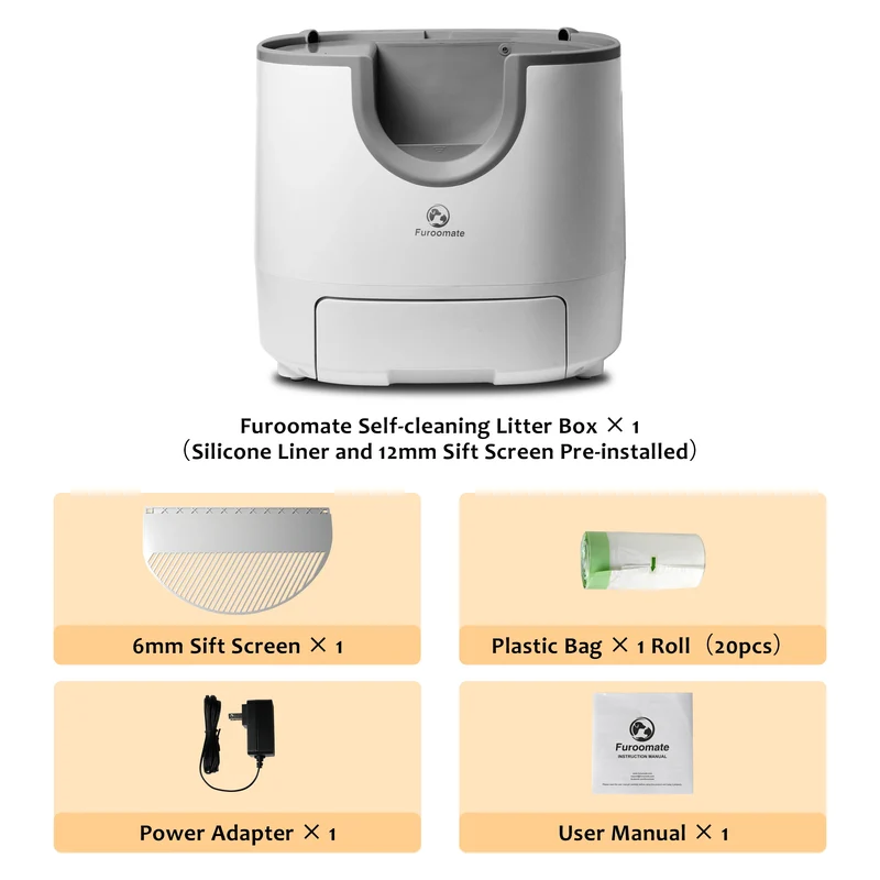 Lettiera Autopulente per Gatti con Design Aperto | Self-Cleaning Cat Litter Box Smart XXL