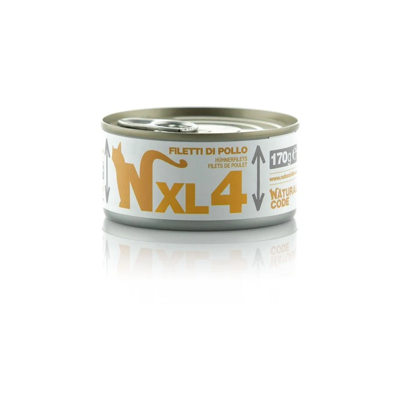 Natural Code XL04 Filetti di Pollo – Alimento per Gatti Adulti 170 g