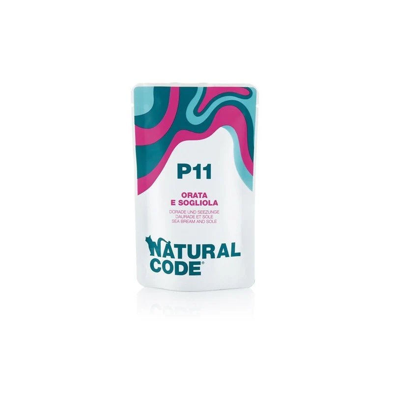 Natural Code P11 Orata e Sogliola Alimento Umido per Gatti 70 g