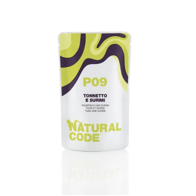 Natural Code P09 Tonnetto e Surimi Alimento Umido per Gatti 70 g