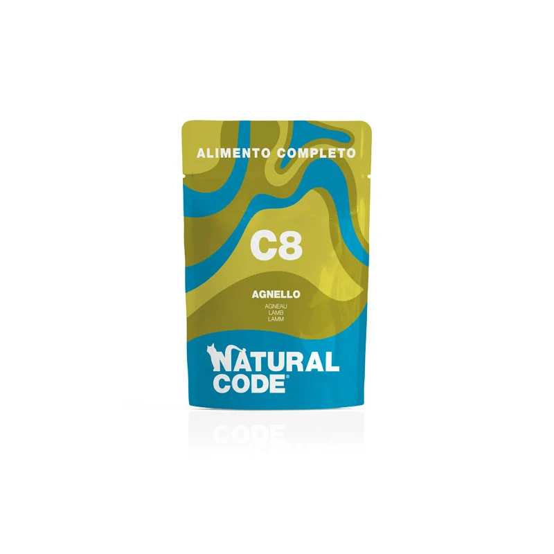 Natural Code C08 Agnello Alimento Umido Completo per Gatti 70 g
