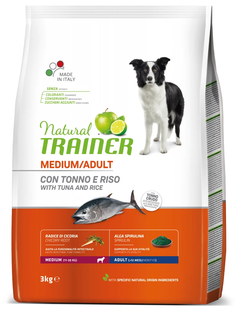 Natural Trainer cane Adult Medium con tonno