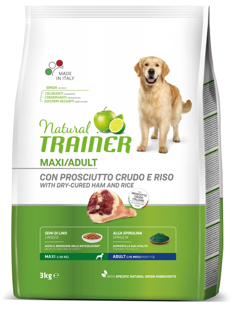 Natural Trainer cane Adult Maxi con prosciutto